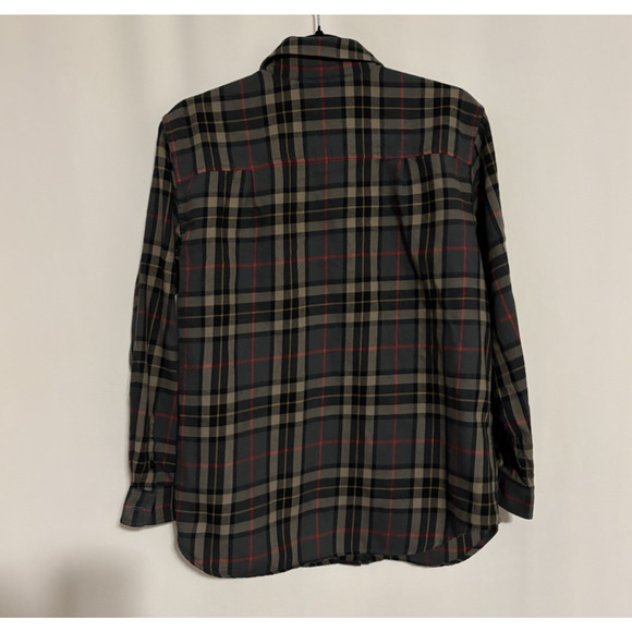 Ralph Lauren LRL Button Up Shirt Medium Petite Green Plaid Check - Picture 7 of 8